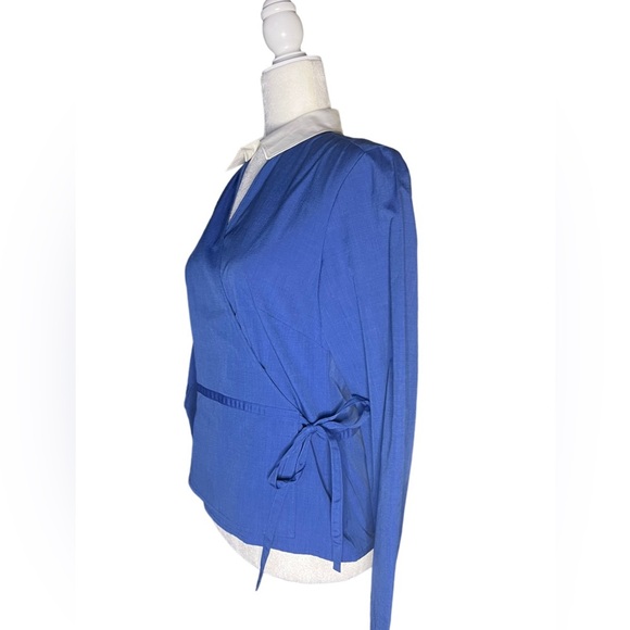 Vintage Ann Taylor Wrap Top 100% Cotton 4 - Picture 2 of 7